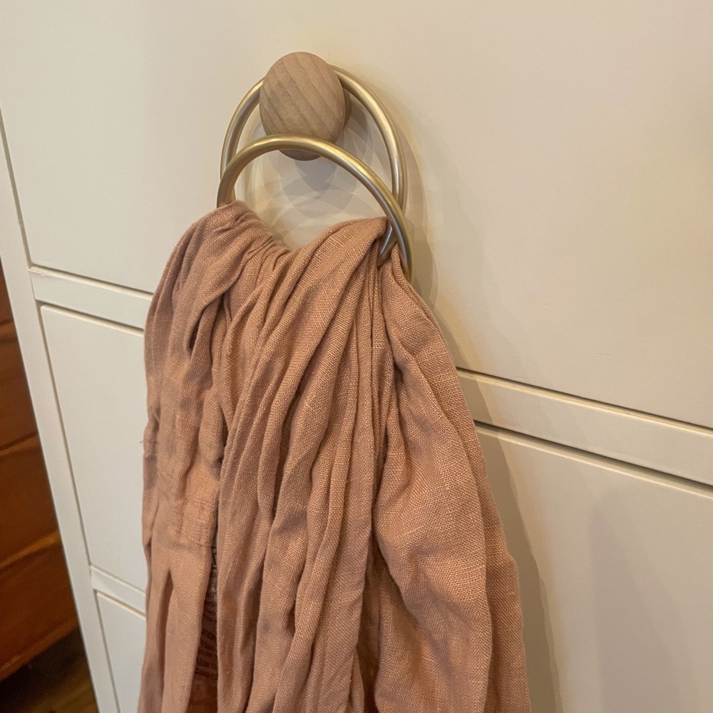 Sakura Bloom Linen Ring Sling in Salt